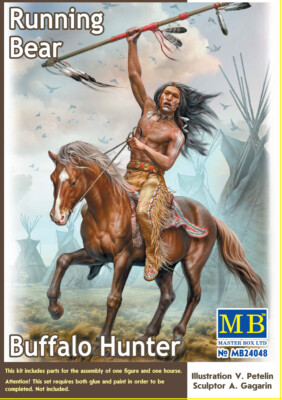 MW22 MASTERBOX 24048 BUFFALO HUNTER. RUNNING BEAR 1-24 FIGURE