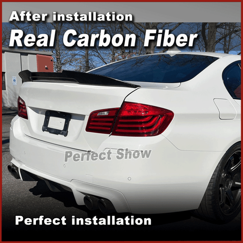 Carbon Heckspoiler Spoiler Flügel Lippe Passt für BMW 5er F10 F18 520i M5 10-16 - Picture 4 of 13