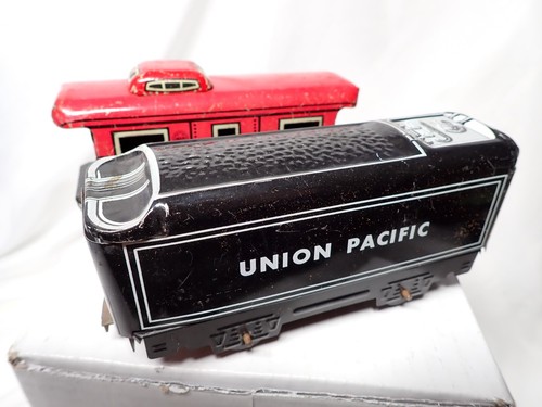 Set of 2 Marx Train #556 New York Central Caboose & Coal car Union Pacific tin - Picture 3 of 8
