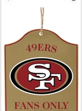 Boelter Brands NFL San Francisco 49ers Wooden Fan Sign Ornament