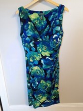 Lauren Ralph Lauren Floral Faux Wrap Around Sleeveless Dress Size 8 