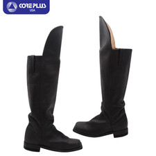 Civil War Dragon Leather Shoes - Men's Long Boots Historical Footwear