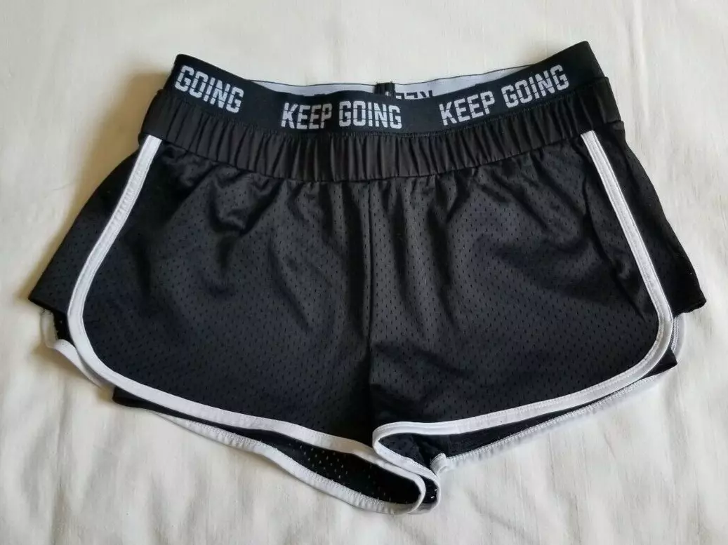 Forever 21 Athletic Activewear Running Shorts Medium Black Mesh