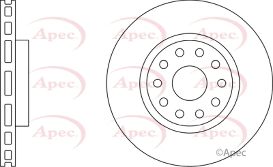 Se adapta a Alfa Romeo 166 1999-2005 2.0 disco de freno delantero Ikio 60714639 Foto 2 de 2