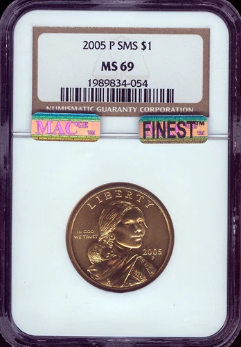 2005-P Sacagawea Native Dollar NGC MS69 SMS MAC FINEST Quality ✔️