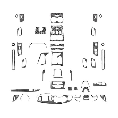 65Pcs Carbon Fiber Kits Whole Interior Trim Cover For Dodge Charger 15-22 - Bild 10 von 15