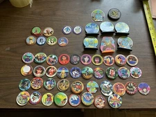 Power rangers Lot  1993 squatt saban cardboard targets ~  POGS Saban  McDonald’s
