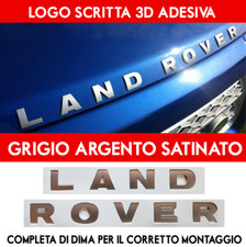 Logo Scritta LAND ROVER Grigio Argento Satinato per cofano anteriore
