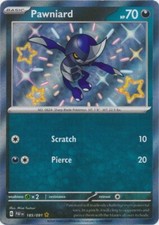 Pawniard 185/091  Shiny Rare Paldean Fates Pokemon TCG