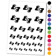 Sign Language Interpreters Symbol Deaf Hearing Impaired Temporary Tattoo Set