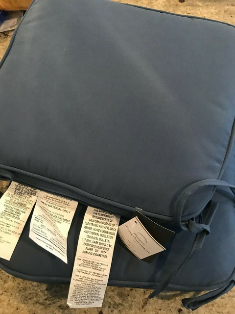 Pottery Barn Sunbrella Indio Chair Cushion Set Silver Outdoor