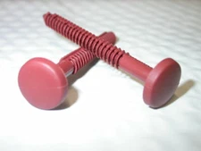 (12 + 1 FREE) Burgundy Red Shutter-Lok Fastener / Vinyl Shutters/Spike/Nail/PLUG