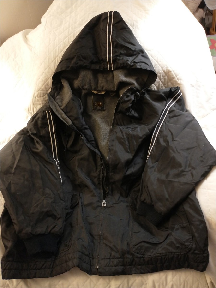Jonathan Stone Jacket Men's 2XL Zipper Black Long Sleeve Hoodie