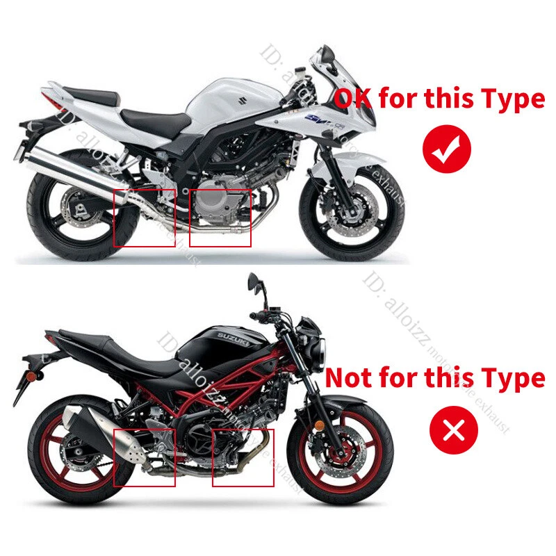 Slip For Suzuki SV650 2003-15 Motorcycle Exhaust Mid Link Pipe 51mm Muffler Pipe - Image 3 of 4