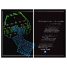1981 General Motors: To Build a Rugged Car Vintage Print Ad