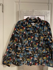 Women’s Christopher And Banks Corduroy Multicolor Blazer/ Jacket Size Xl