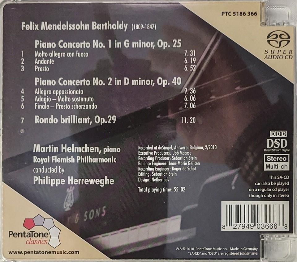 Mendelssohn, Pianoconcertos & Rondo Brilliant, Martin Helmchen, SACD | eBay