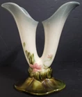 Vintage Hull Pottery Woodland Double Bud Vase W15-8 1/2"