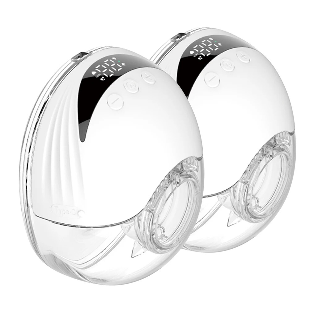 Hands-Free Electric Breast Pump 210ml with LED Display Wearable Design-image