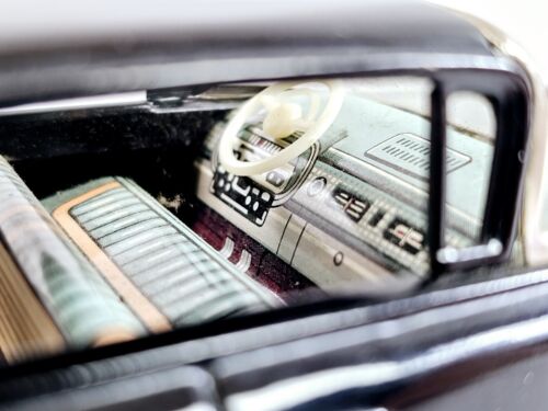Coche de hojalata Yonezawa años 60 negro Cadillac Fleetwood Series hecho en Japón de colección - Imagen 14 de 20
