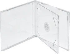 Pack of STANDARD Double CD Jewel Cases with Clear Tray 10.4mm 2 Disc CD Cover