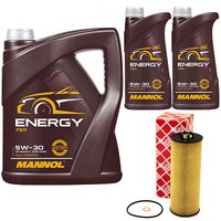 MotoröL Set Mannol 5W-30 API SN/CH-4 7 Liter + ÖLfilter FüR VW Passat 2.5 TDI