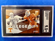 Peyton Manning/Jason Witten 2017 Panini Elite Draft Picks College Ties SGC 9.5