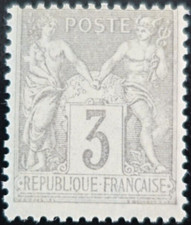 SIGNÉ CALVES - TIMBRE type SAGE N°87 NEUF ** LUXE MNH