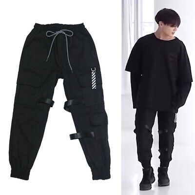 BTS Jungkook Strap Cargo Jogger Pants Boy with Luv Dance 