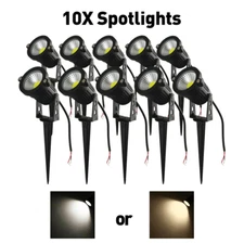 10X 12V Spotlights 5W COB Garden Decor Lighting Hardwired No Plug Waterproof