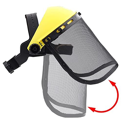 Safety Face Shield with Mesh Visor for Chainsaw Trimmer Pole Pruner - Picture 5 of 8