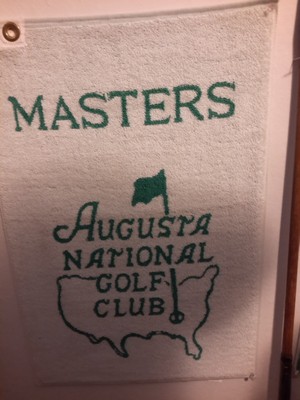 Rare Golf Towel from The Masters, Augusta National Golf Club