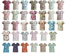 365 Work Wear Women's Fashion Medical Nursing Scrub Tops