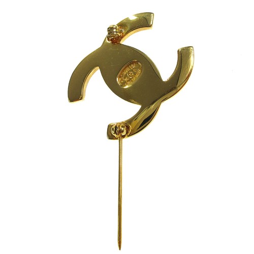 Chanel Turnlock Brooch Pin Gold Small 96P AK31325h - 第 3/4 張圖片