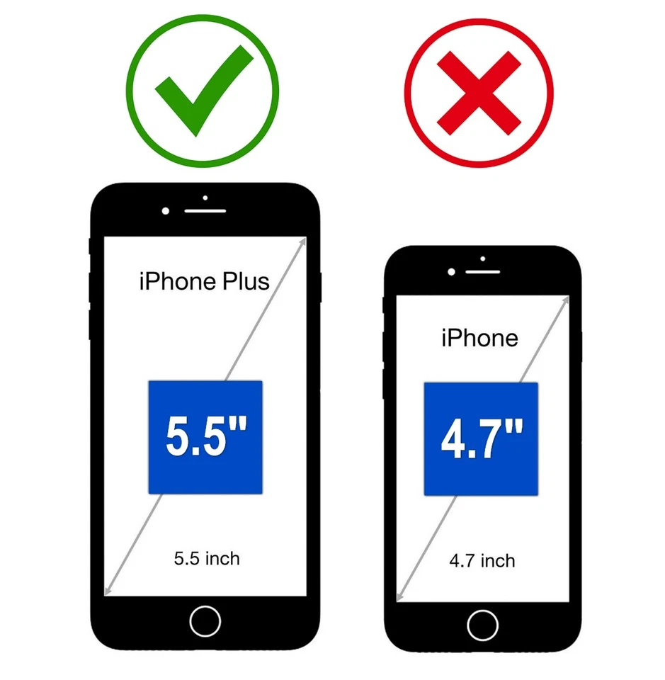 Screen Protector for iPhone 6 Plus 7 Plus 8 Plus Clear (2-Pack) Display - Image 3 of 4