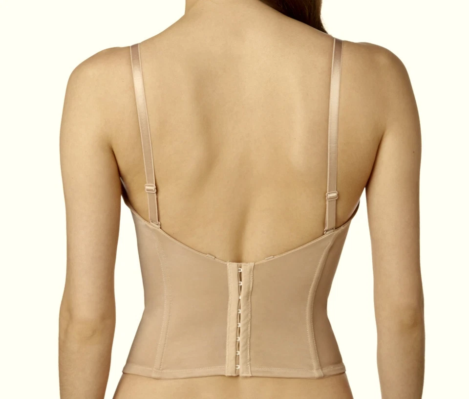 Sujetador bustier sin tirantes LE MYSTERE Soiree Longline natural desnudo para mujer 32C Foto 3 de 4