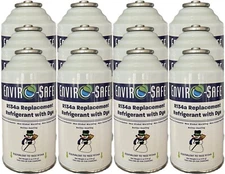 R 134a Refrigerant Replacement w/ UV Dye, Refrigerant Leak Detector (12 Pack)