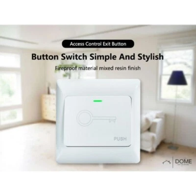 IDOME Access Control Door Switch Exit Push Release Button NO/NC/COM UK Stock