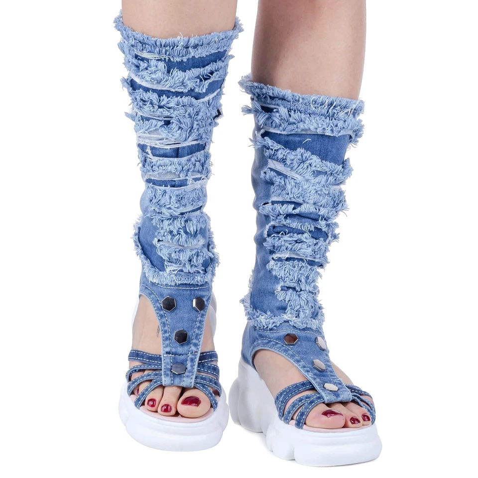 Sandals Jeans Shoes ,Women's Sports Shoes / Sandals Boots / Valentine's Gift' - Image 4 of 4