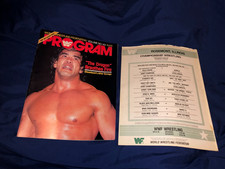 1987 WWF Wrestling Souvenir Program #143 w/Match Sheet Hulk Hogan vs Kamala  WWE