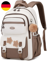 Amythe Schulrucksack MäDchen, Leichter Schulranzen 3.-5. Klasse, Braun | GroßEr