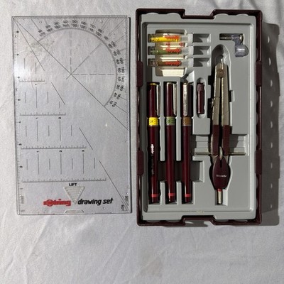 Rotring Drawing Set Drafting Kit Engineering Compass Instruments Architectural