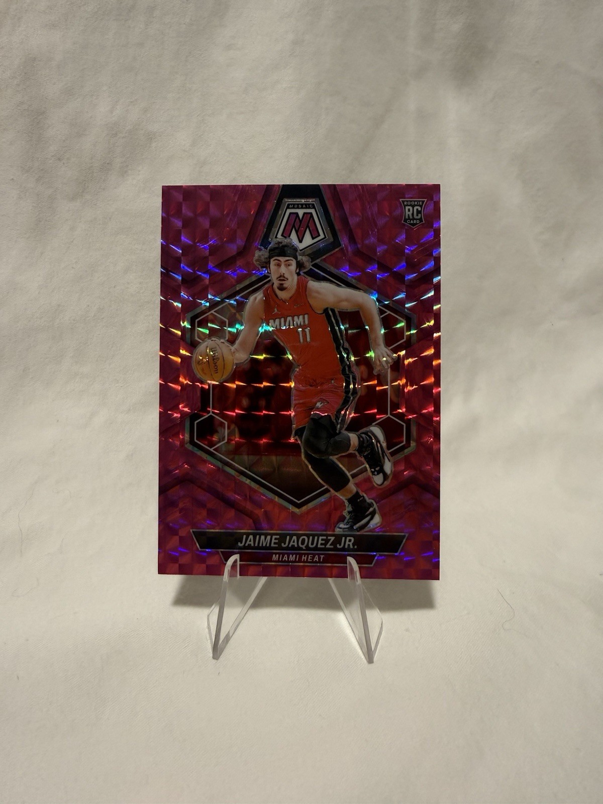 2023-24 Panini Mosaic Jaime Jaquez Jr Rookie Pink Mosaic /149 Miami Heat #246