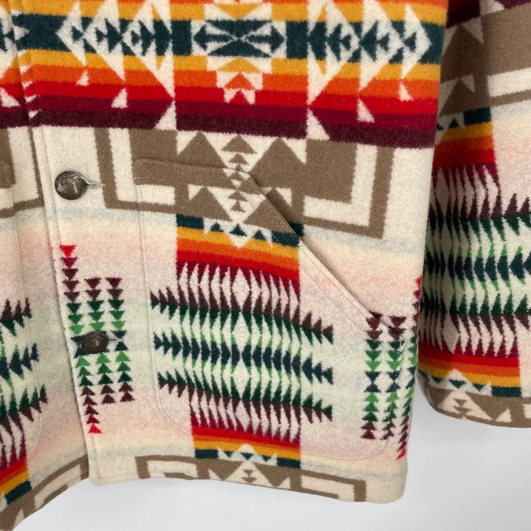 PENDLETON Wool Native Pattern Coat XL Multicolor … - image 6