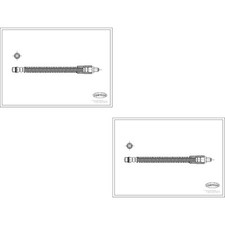 2x CORTECO Bremsschlauch Hinterachse für Opel Movano Kasten F9 2.5 DTi 2.2