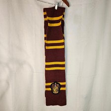 Harry Potter Gryffindor Scarf Wizarding World Knit Burgundy  Gold Stripe
