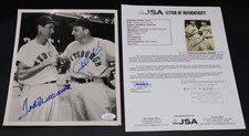 Ted Williams/Ralph Kiner Signed 8x10 Photo Red Sox Autograph JSA LOA ZJ21906