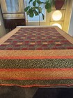 Vintage Modern Patchwork Quilt Queen 88x88 Hand Pieced 100% Cotton Handmade — photo 5