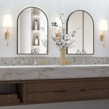Wall Mounted Mirror, Arched Wall Mirror for Bathroom, 20"x30" Arch Bathroom M...
