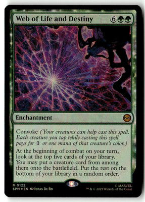 Magic the Gathering MTG Marvel's Spider Man 0122 Web of Life and Destiny Foil